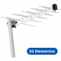 Antena Digital Externa Log Para Tv Hdtv/uhf/4k 12dbi 20 Elementos Lu-20